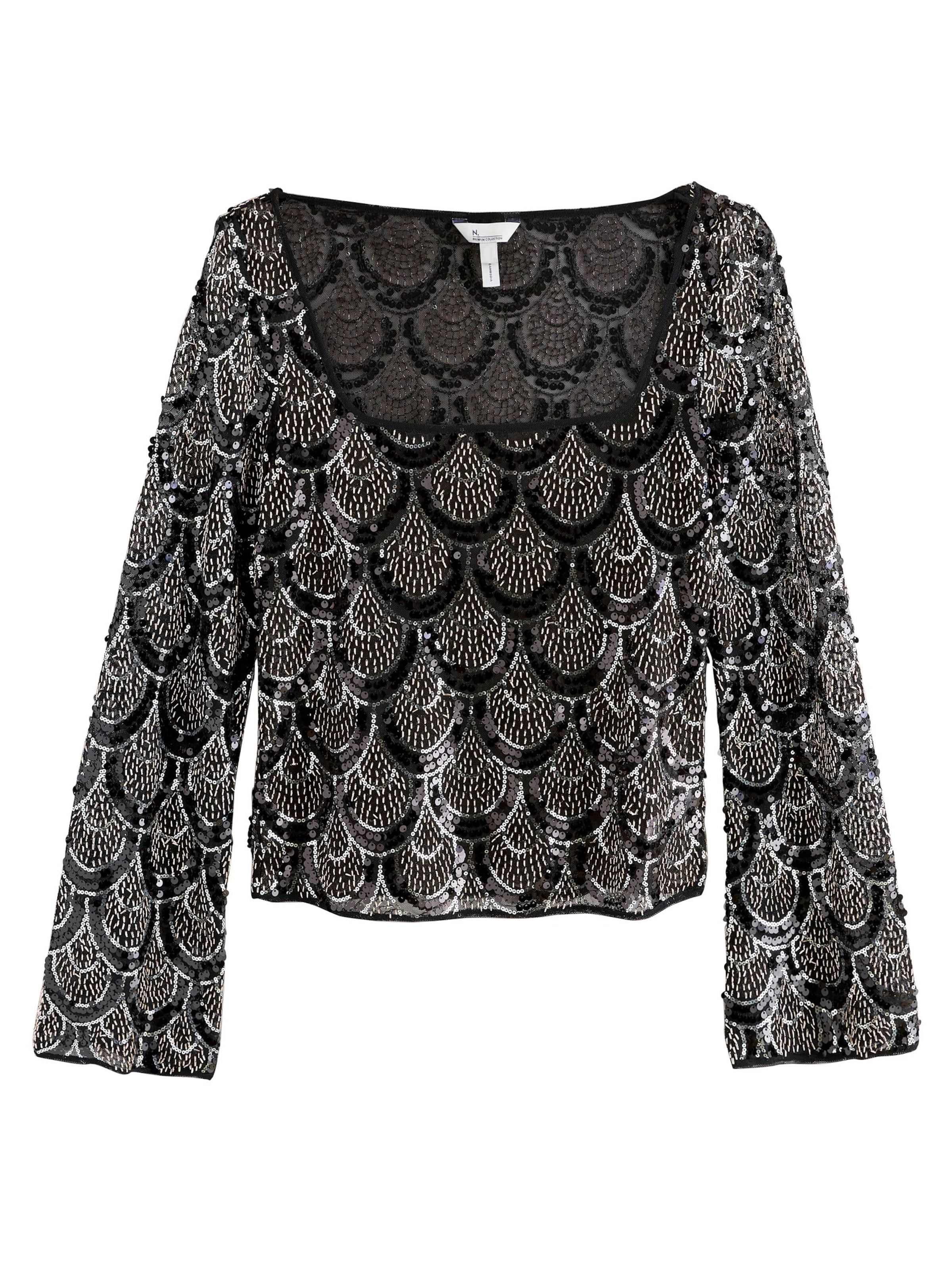 Next Shirt in Zwart: voorkant