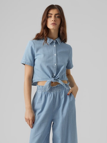 VERO MODA Blouse in Blauw: voorkant