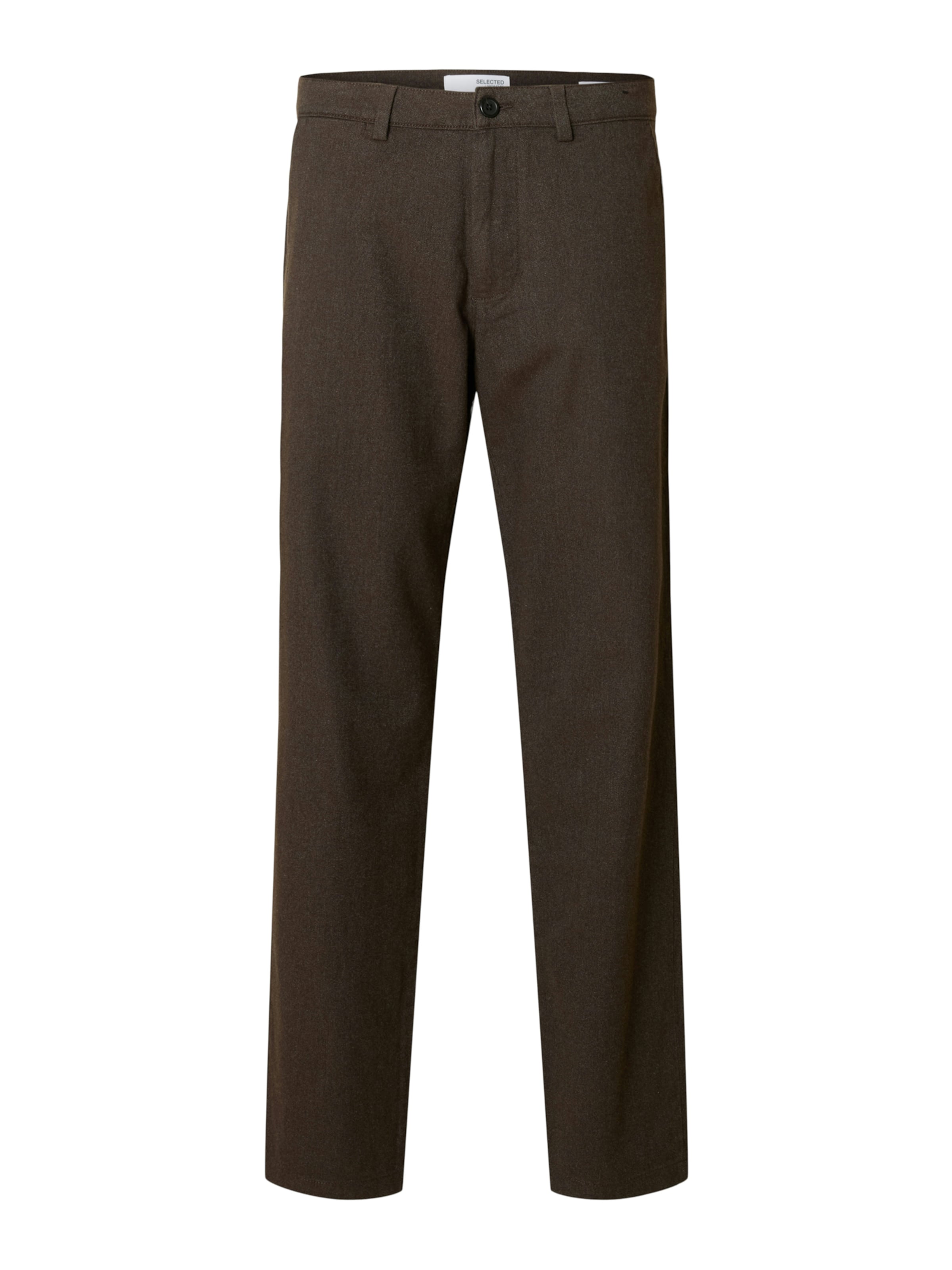 SELECTED Slim fit Chino Pants 'SLHMILES' in Brown: front