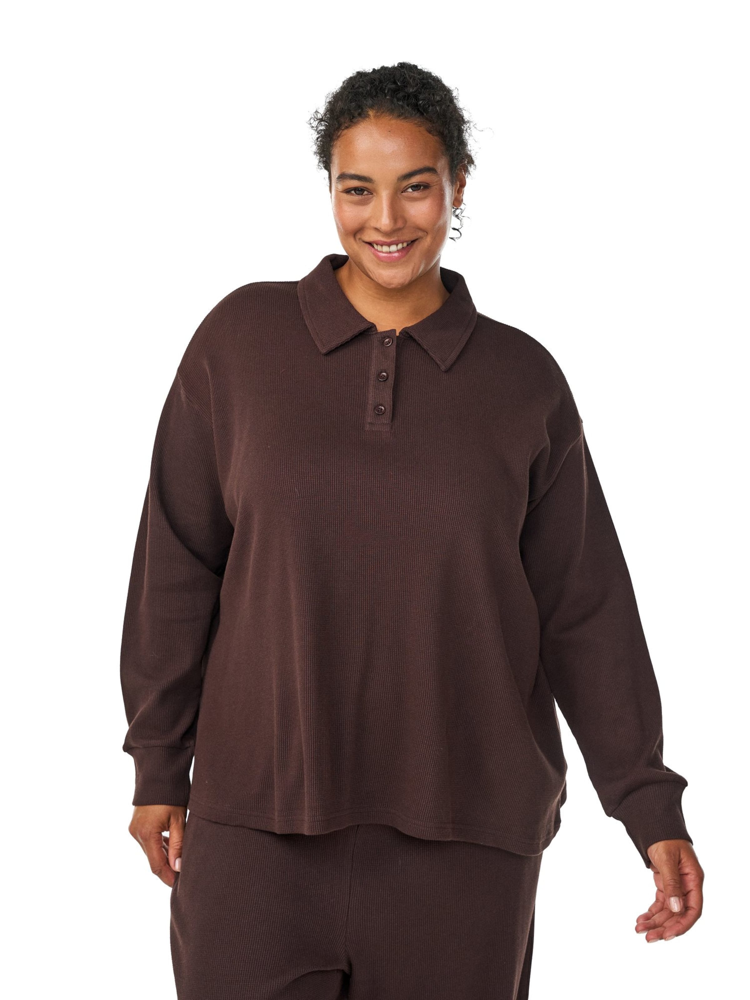 brūns Zizzi T-Krekls 'Mronja'