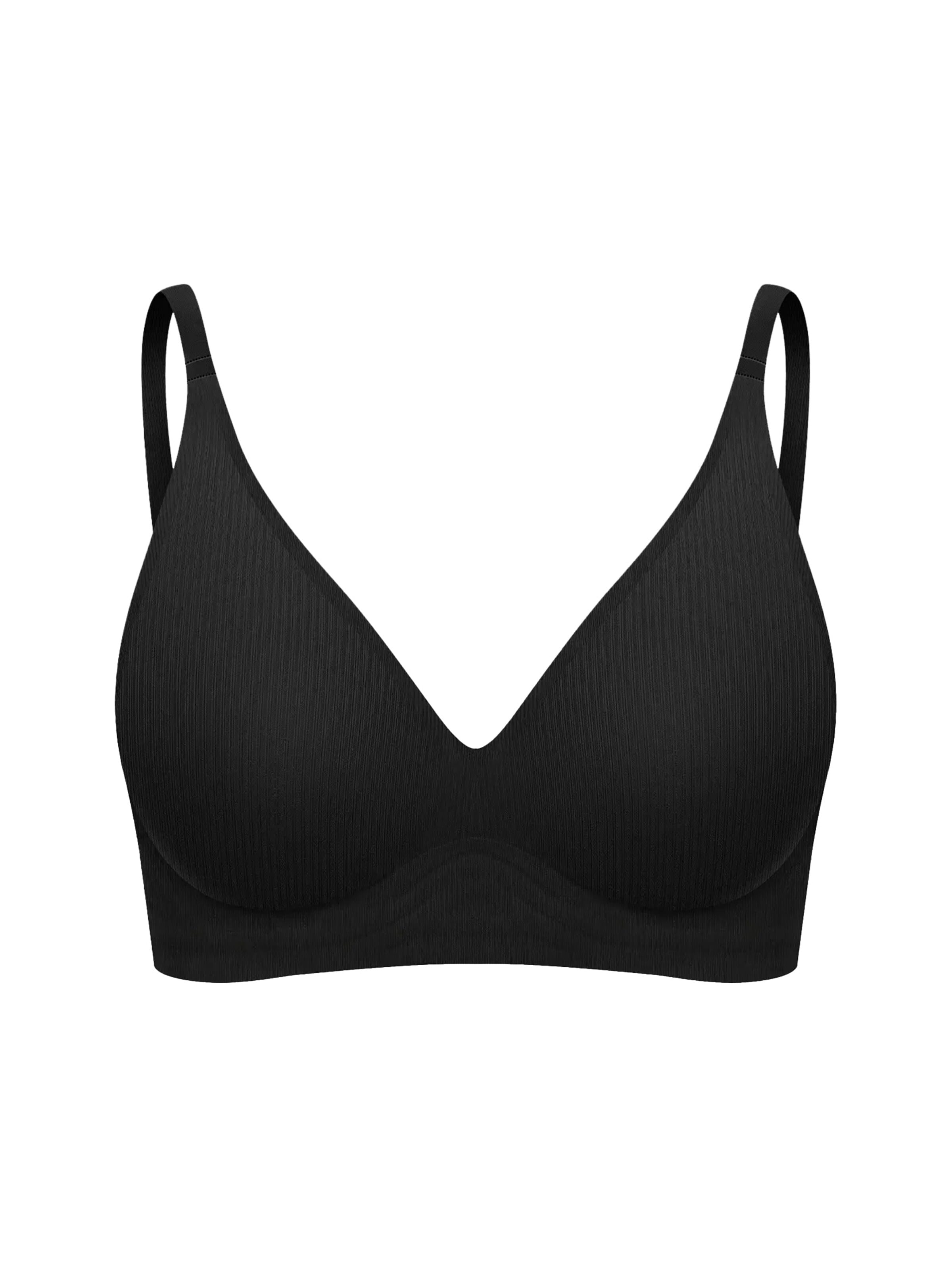 Push-up Reggiseno 'Rib Comfort Push-Up BH' di cfab in nero: frontale