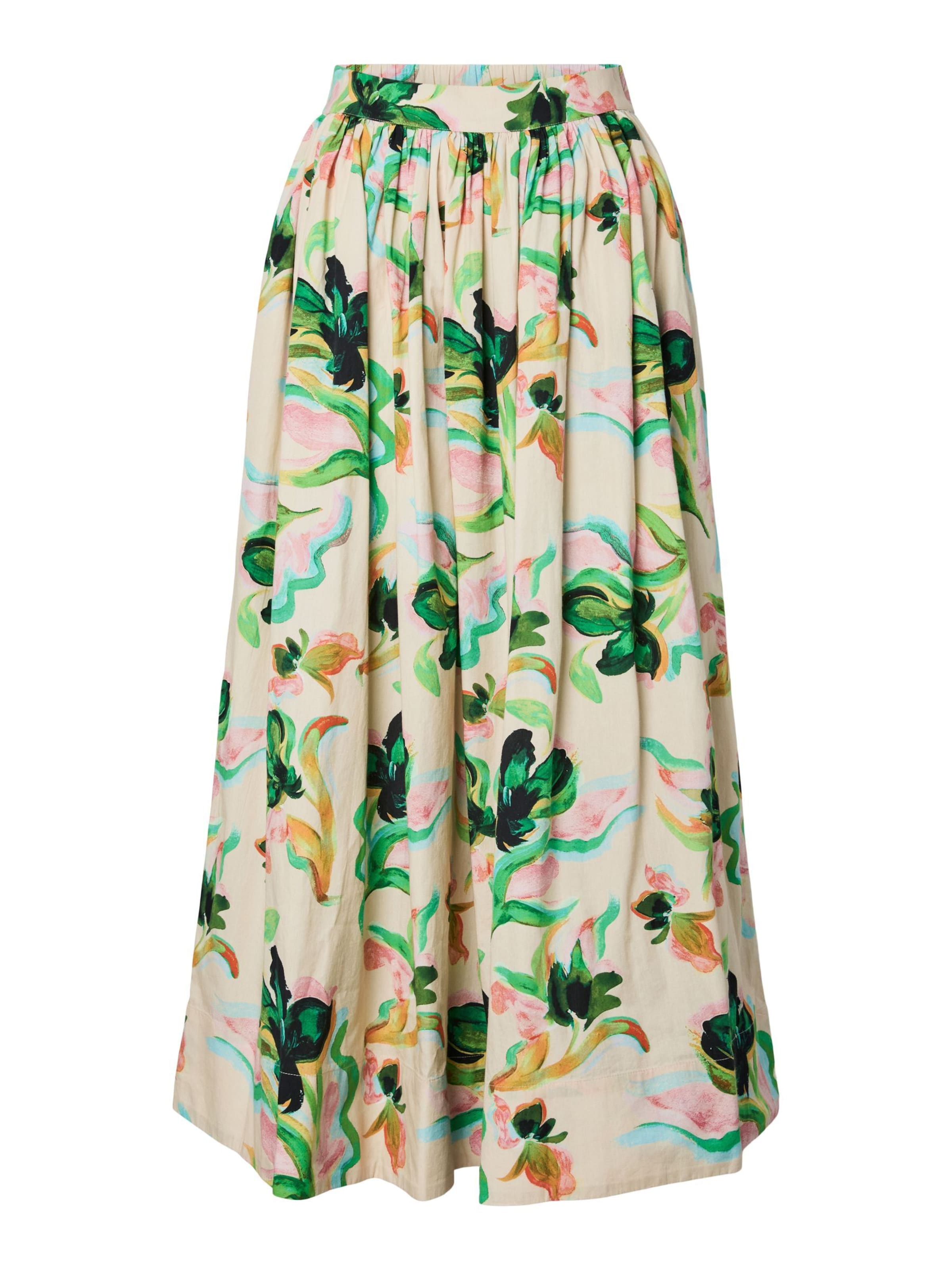 YAS Rok in Beige: voorkant