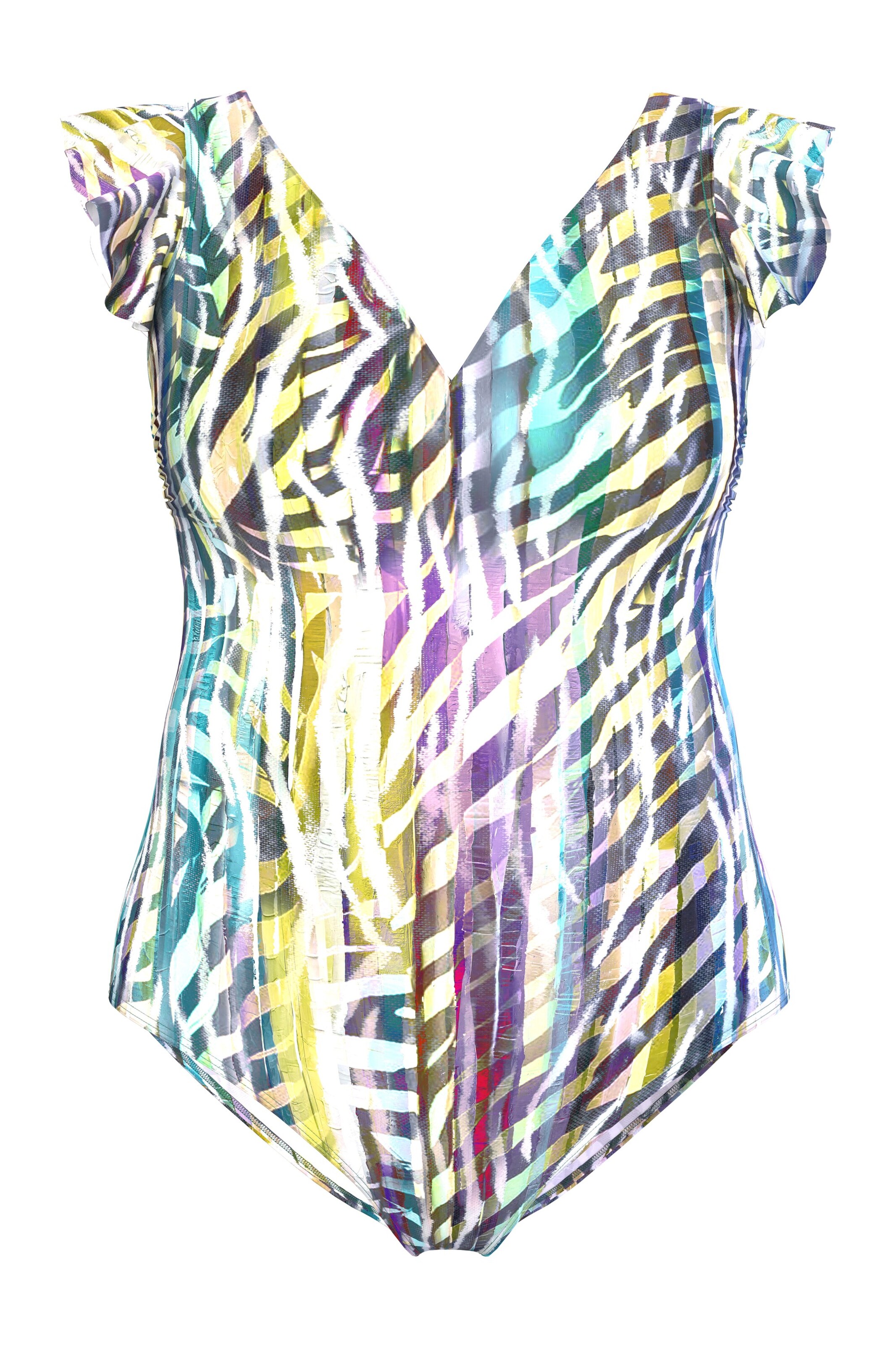 Maillot de bain Ulla Popken en mélange de couleurs : devant