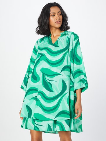 Y.A.S Shirt Dress 'SWIRL' in Green: front