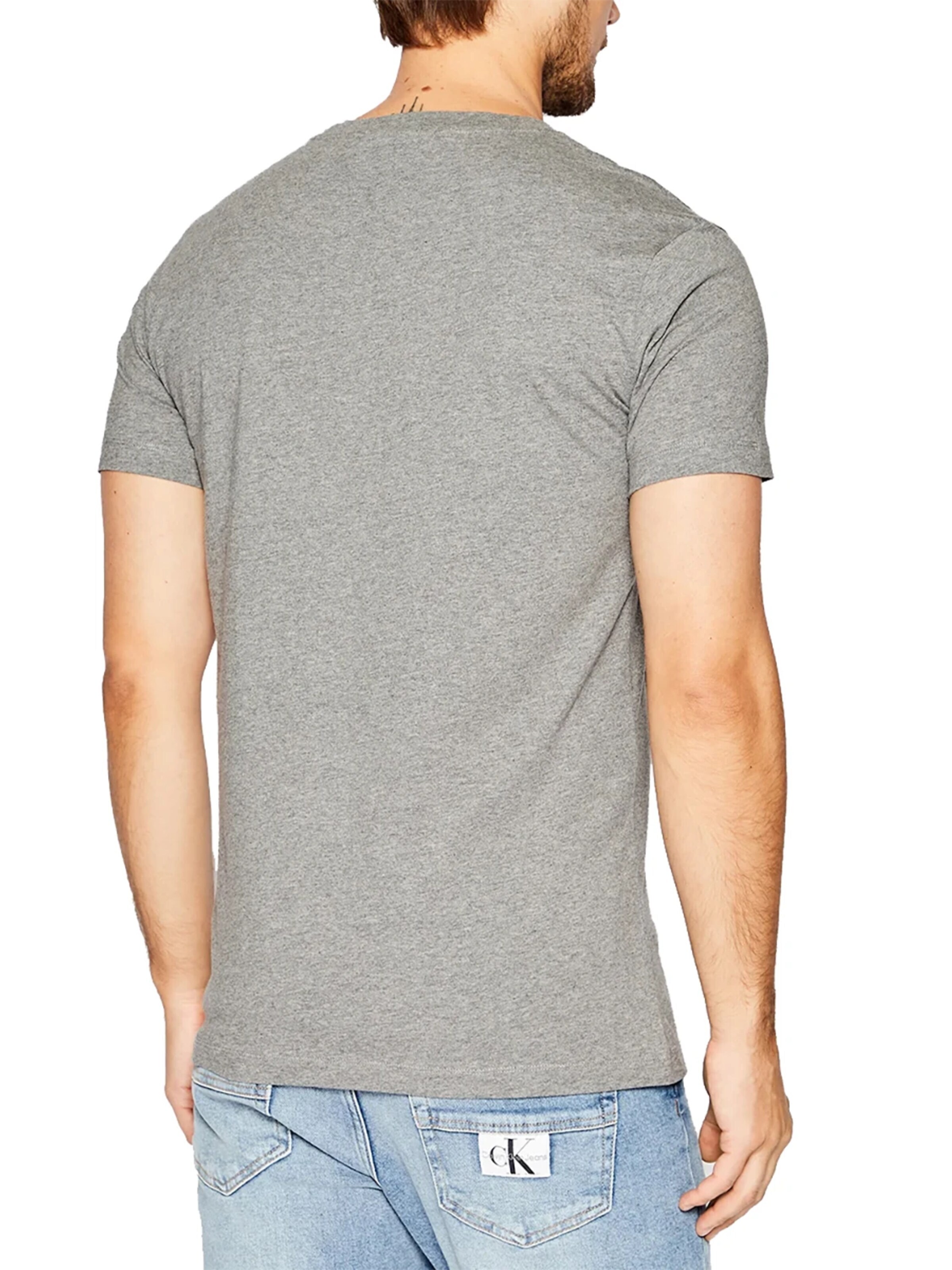 T-Shirt 'T-shirt Calvin Klein Jeans Homme Gris Monologo' Calvin Klein en gris