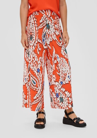 s.Oliver Wide leg Broek in Oranje: voorkant