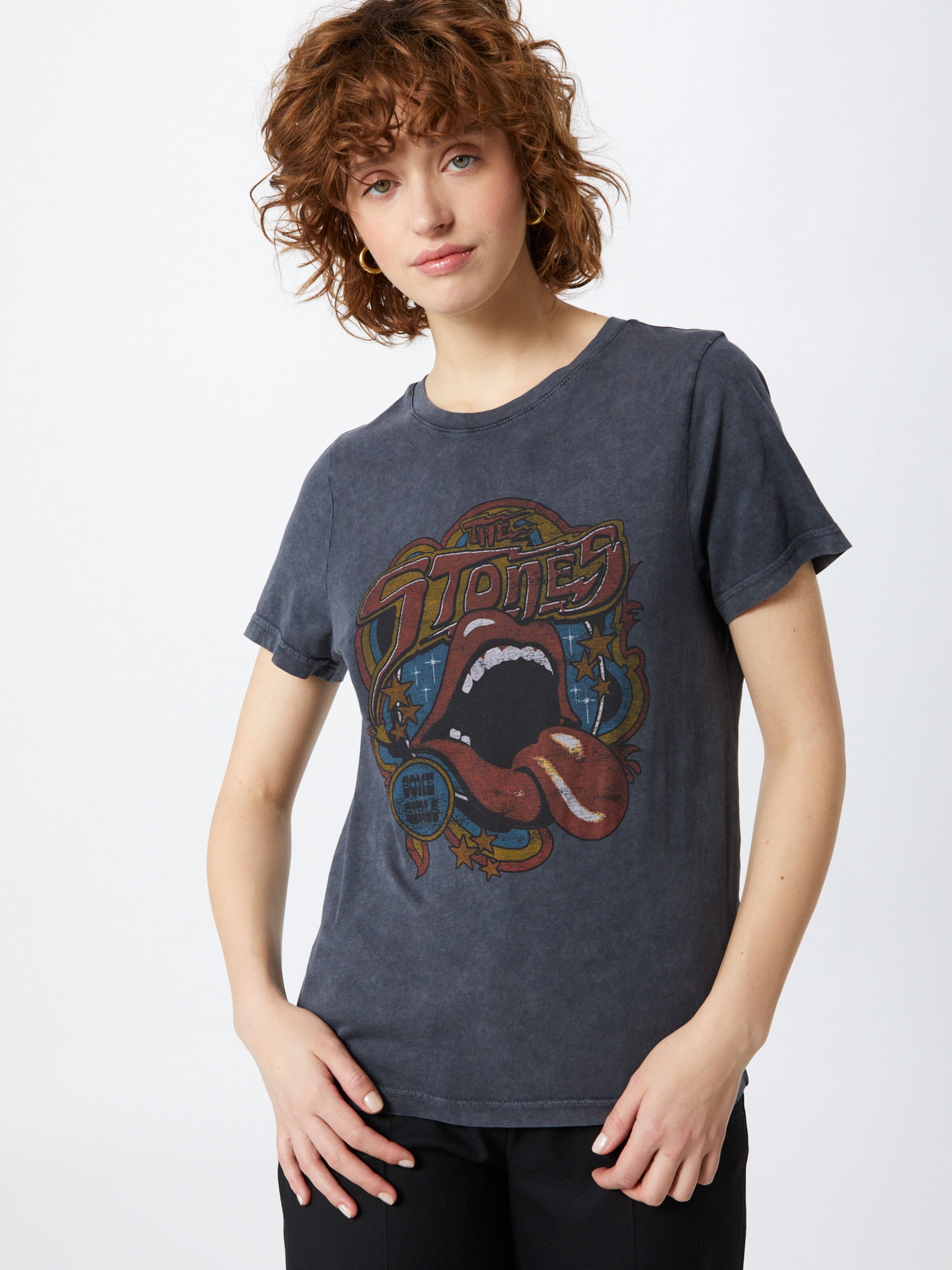 Frauen Shirts & Tops CATWALK JUNKIE T-Shirt 'Rolling Stones' in Dunkelgrau - QV01194