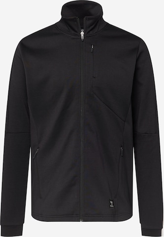 Hummel Athletic Zip-Up Hoodie in Black: front