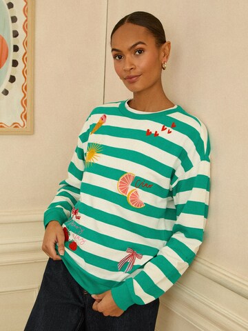 Felpa di love & roses in verde