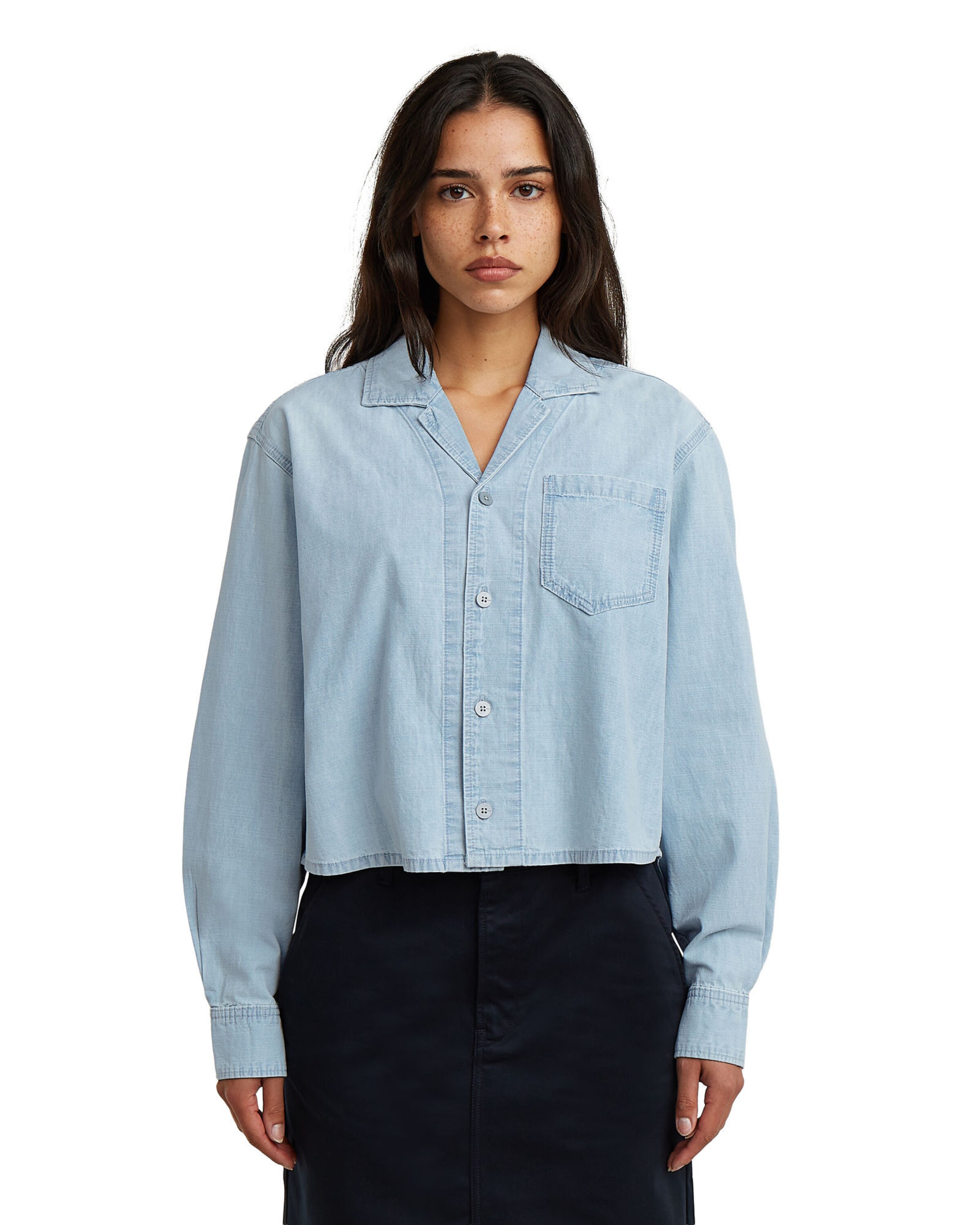 T-shirt 'Resort Boxy Relaxed Shirt' G-STAR en bleu : devant