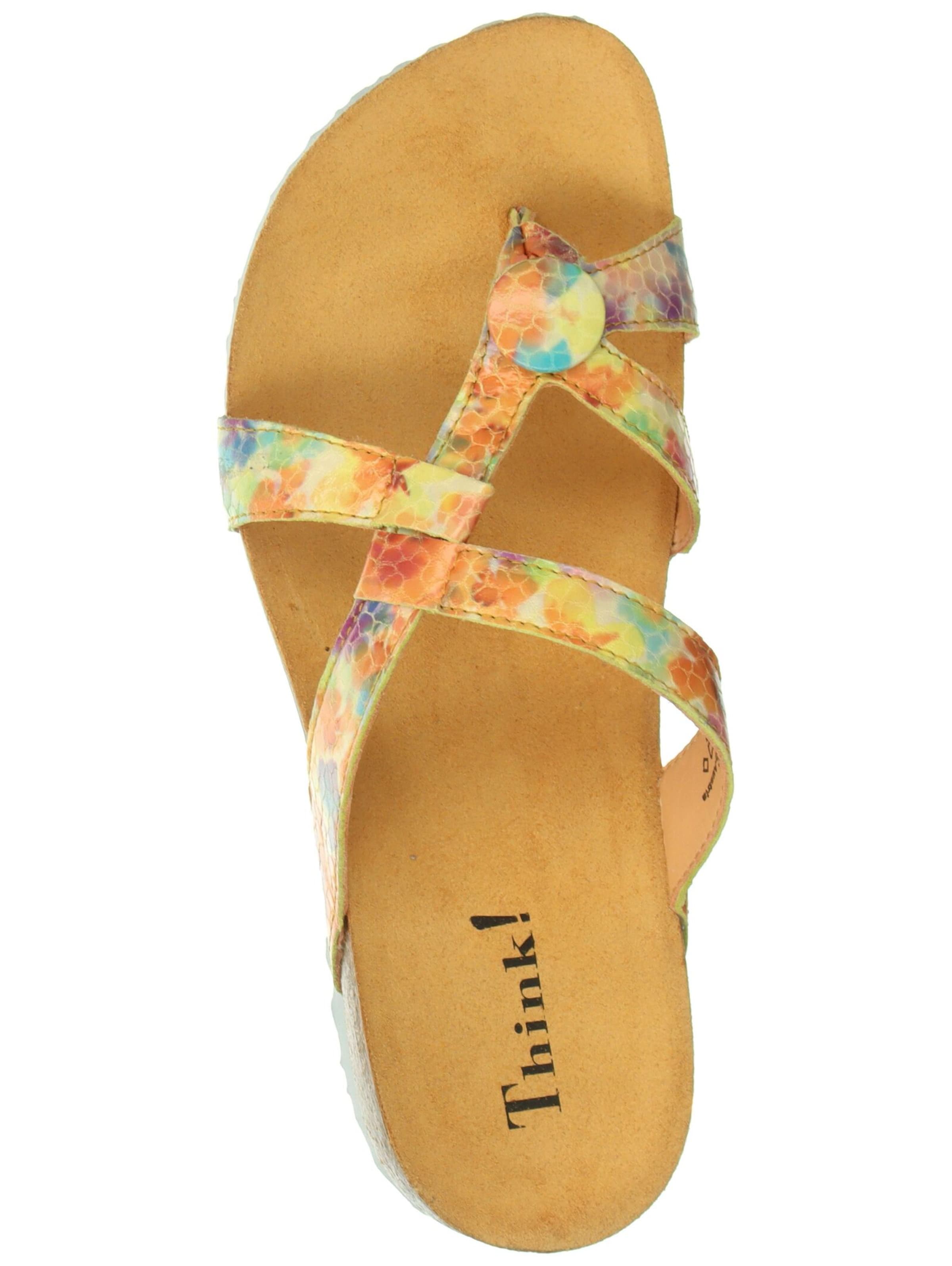 THINK! T-Bar Sandals in Mixed colors