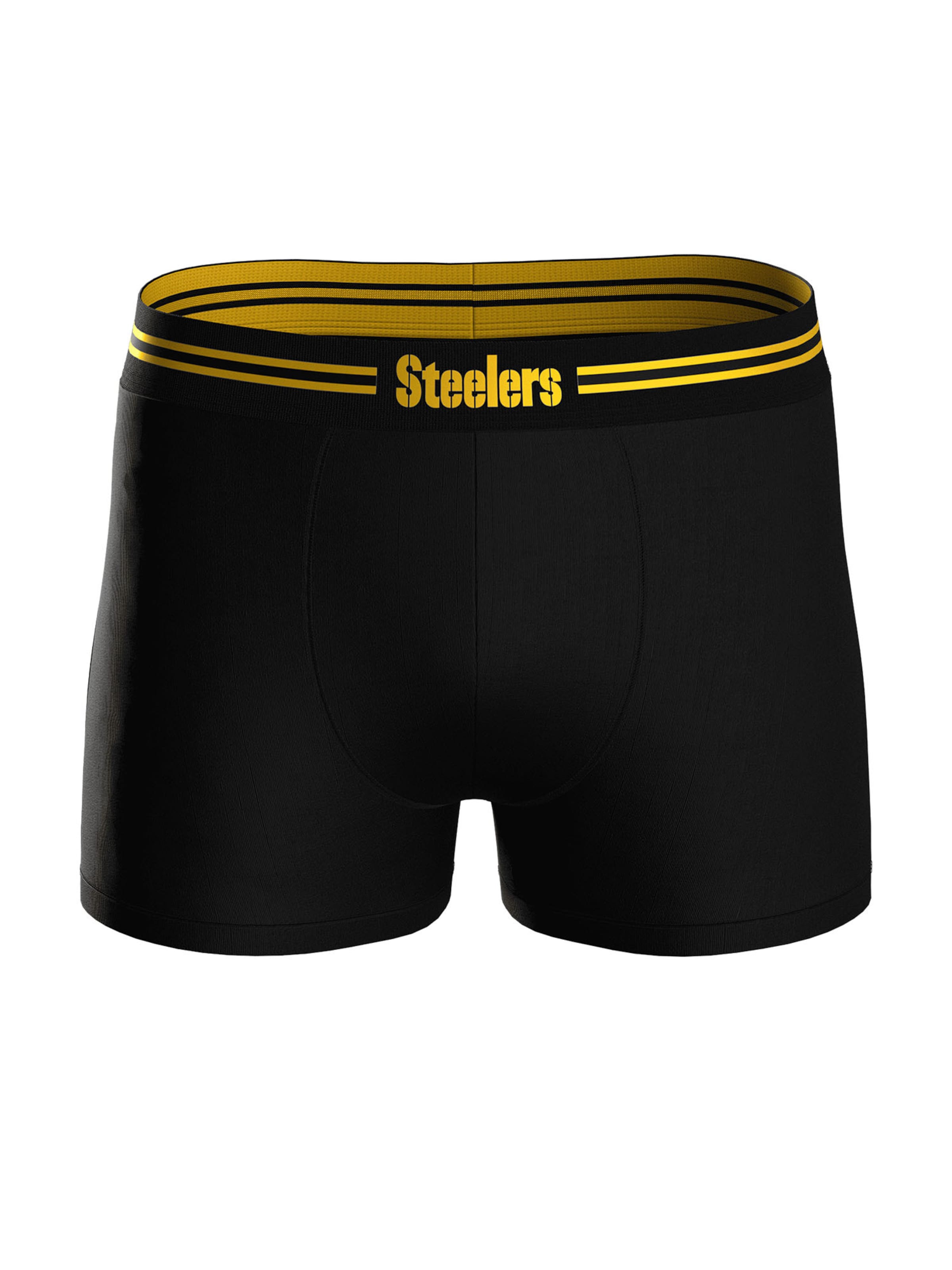 Huddle Boxershorts 'Pittsburgh Steelers' in Zwart
