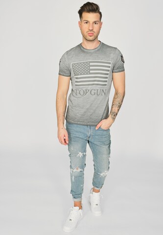 TOP GUN Shirt 'Search' in Grey