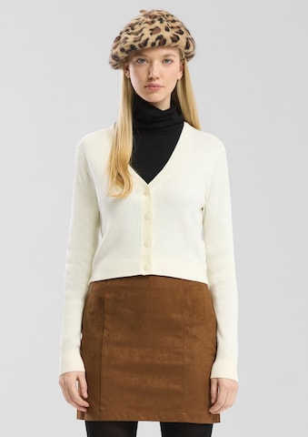 QS StrickJacke in Weiß: Vorderseite