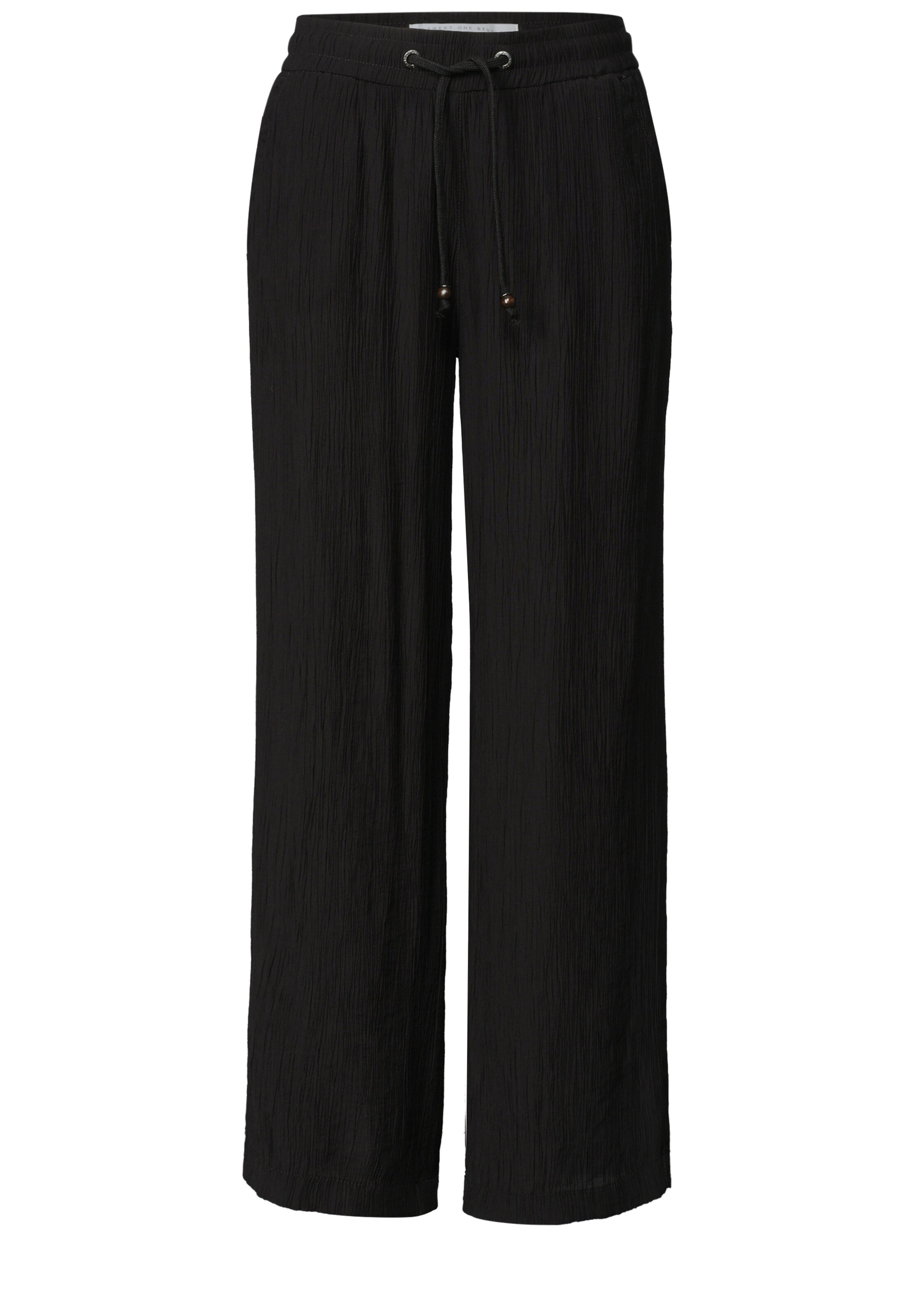 Street One Studio Loosefit Hose in Schwarz: Vorderseite