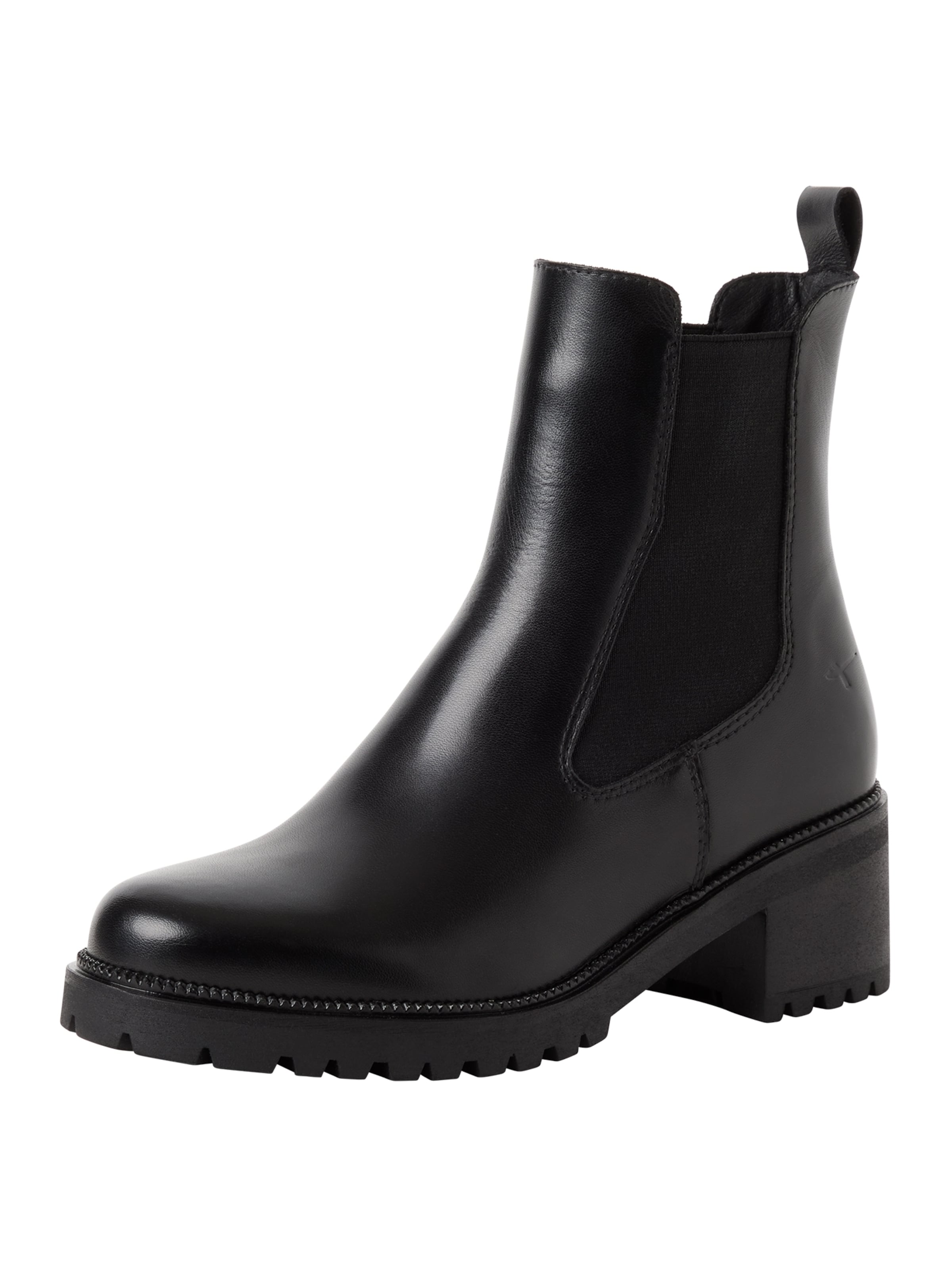 Tamaris - Botas Chelsea en negro: frente