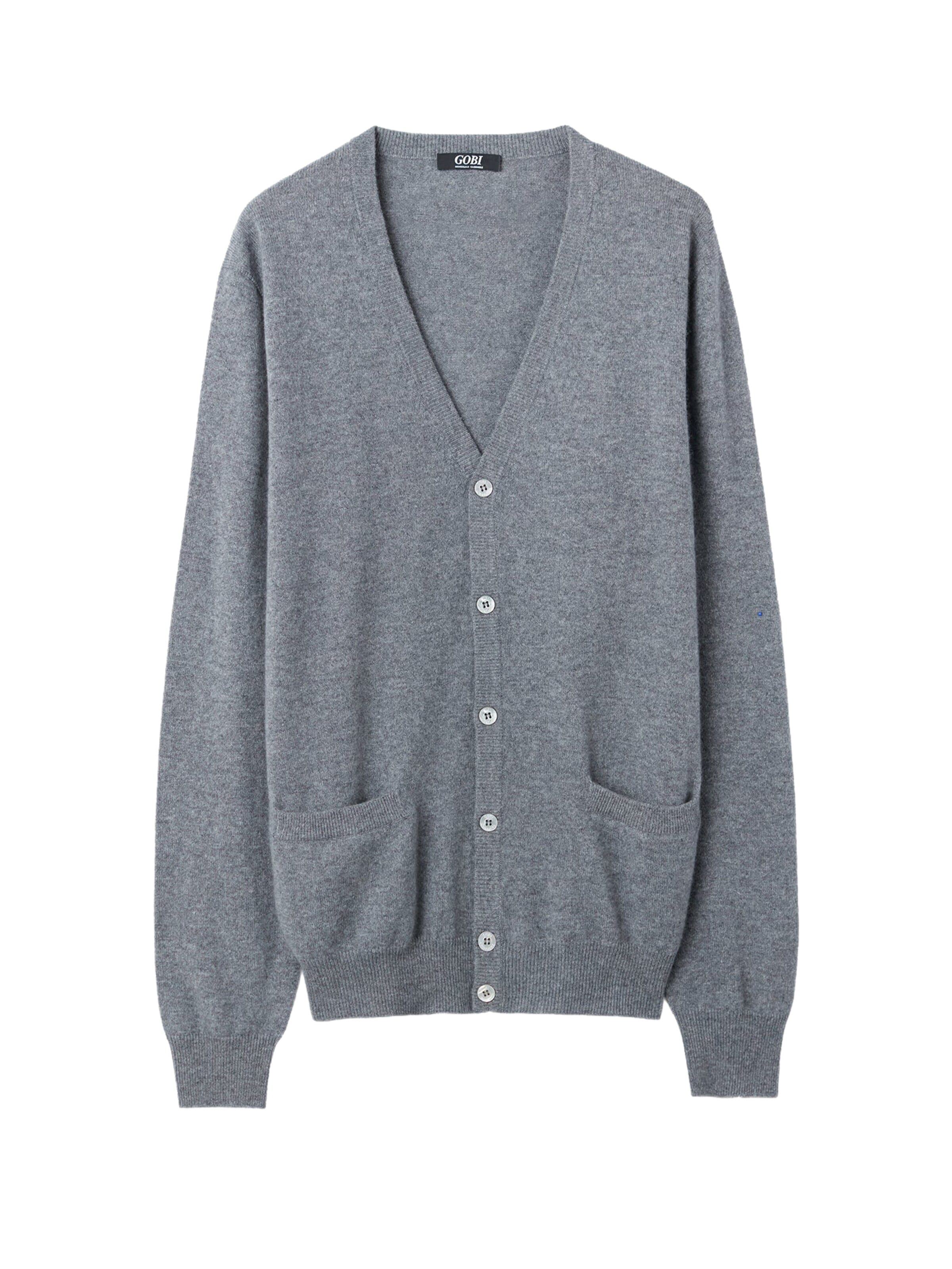 GOBI Cashmere Kofta i grå: framsida