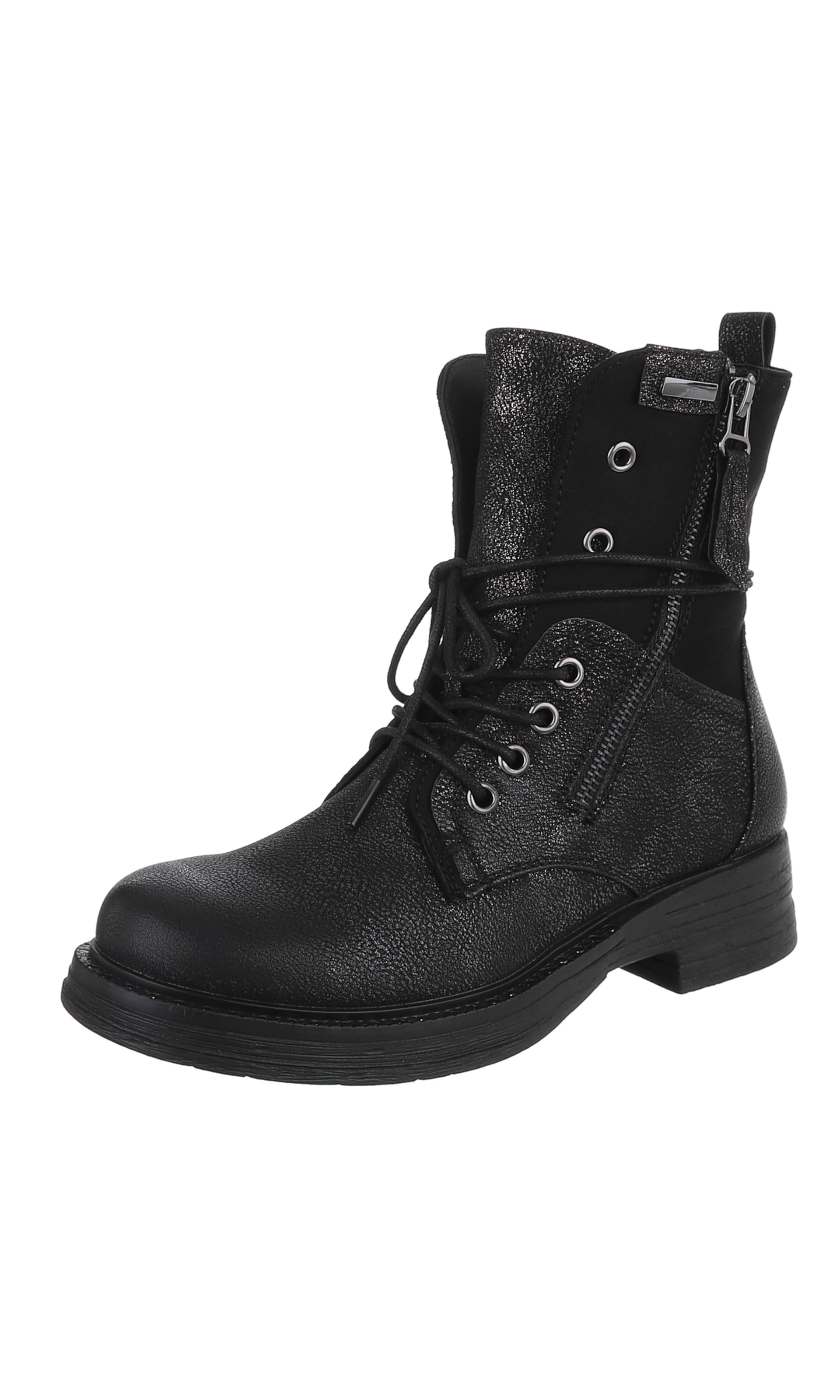 Ital-Design Stiefeletten in Schwarz: Vorderseite