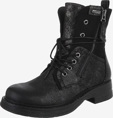 Ital-Design Stiefeletten in Schwarz: Vorderseite