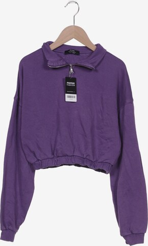 Bershka Sweatshirt & Zip-Up Hoodie in S in Purple: front