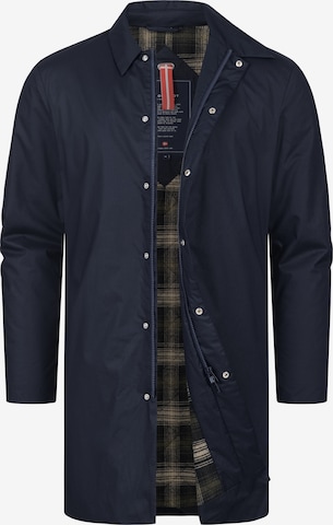 Kronstadt Between-Seasons Coat 'Cane' in Blue: front