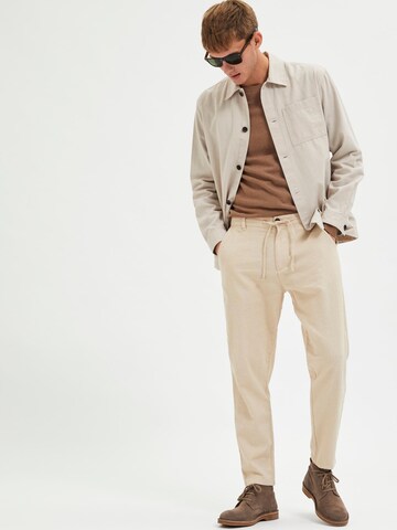 SELECTED HOMME Regular Hose 'Brody' in Beige