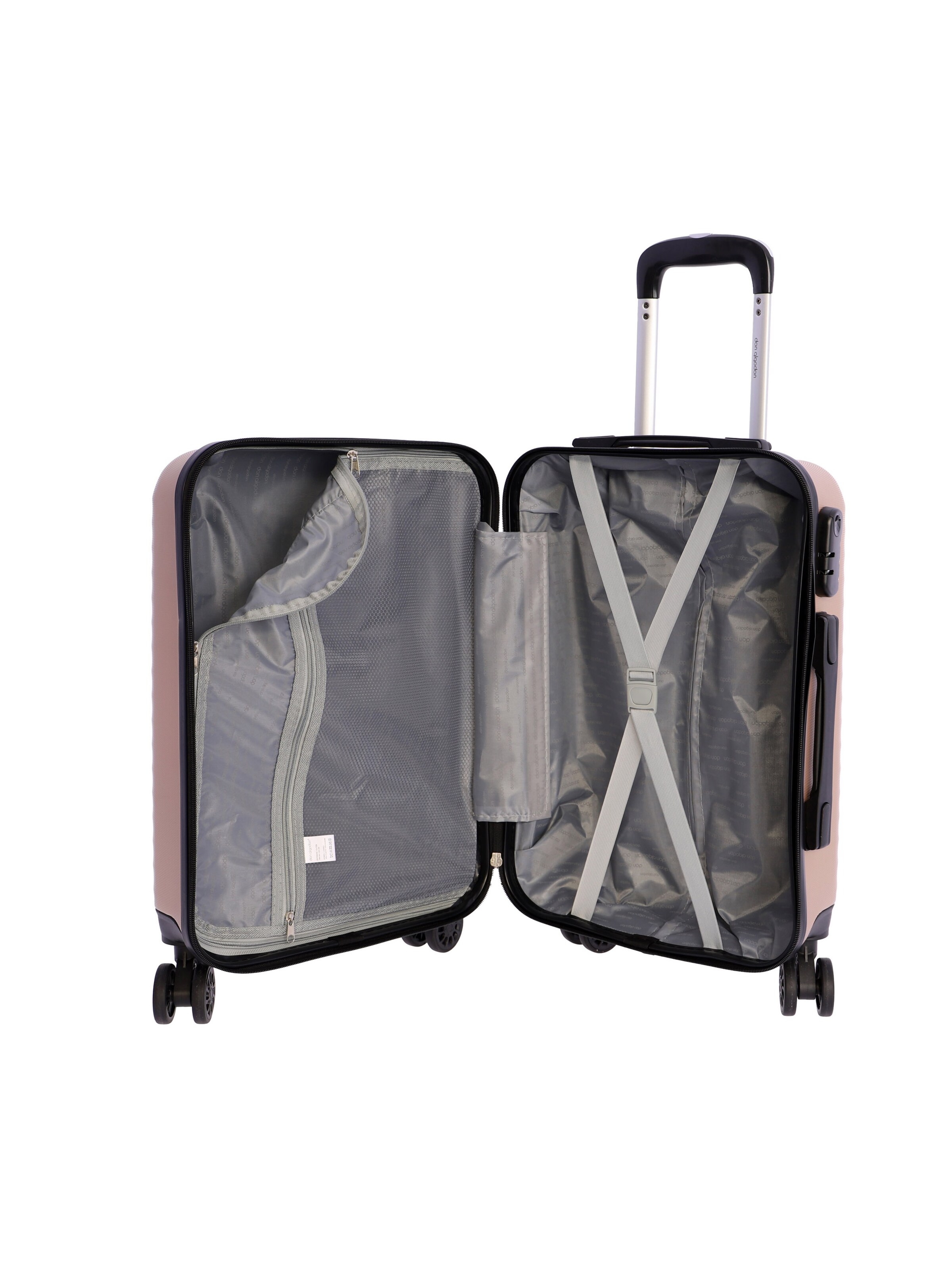 Don Algodon - Carrito 'DON ALGODON - Maletas de Viaje Cabina - Maleta 55x40x20 - Maletas de Viaje - Maleta de Cabina Resistente Ryannair - Trolley Equipaje para Avion con 4 Ruedas de 360º y candado' en oro