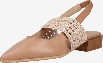 Escarpins à bride arrière Hispanitas en marron : devant