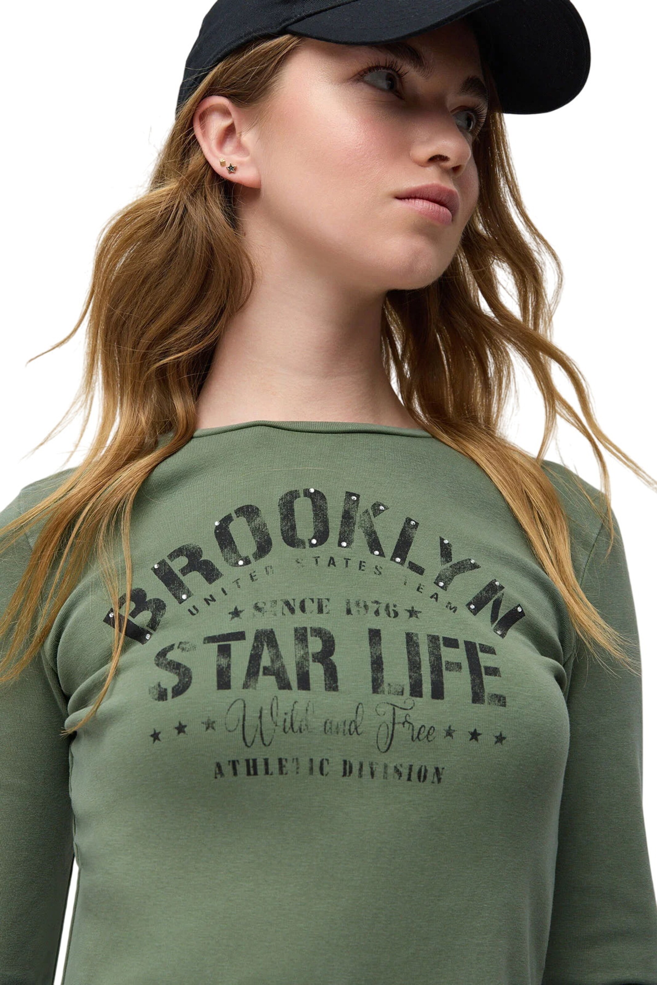 No Matter What Shirt 'Kadın' in Green