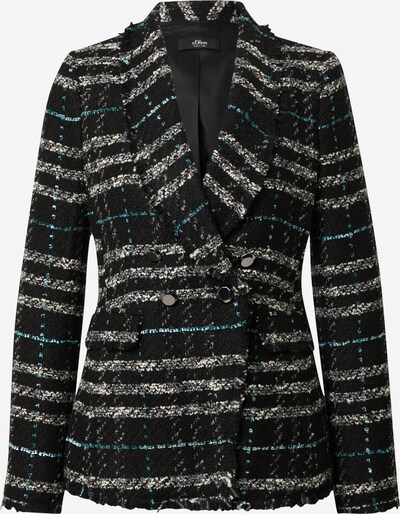 Blazer švarkas iš s.Oliver BLACK LABEL , spalva - benzino spalva / juoda / balta, Prekių apžvalga