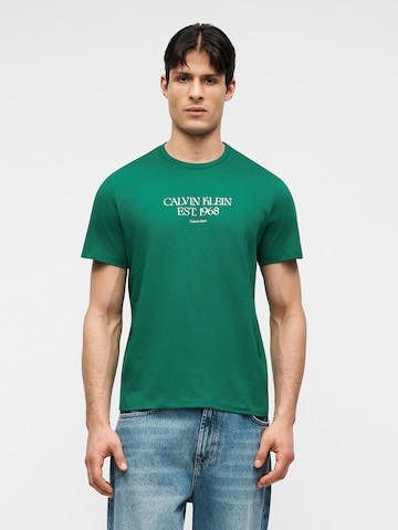 T-Shirt '30S' Calvin Klein Jeans en vert : devant