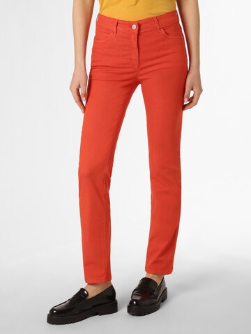 ZERRES Slimfit Hose 'Cora' in Orange: predná strana