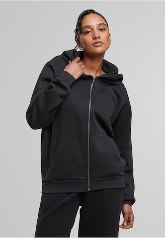 Urban Classics Sweatvest in Zwart: voorkant