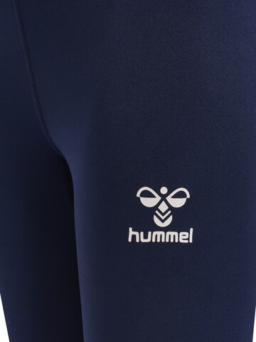 Hummel Skinny Sporthose in Blau