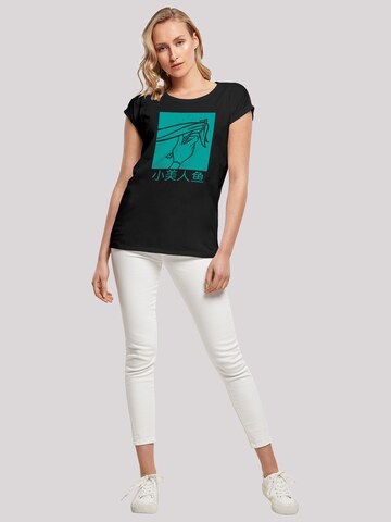 F4NT4STIC Shirt 'Disney Boys Ariel The Little Mermaid Hair Stroke' in Zwart