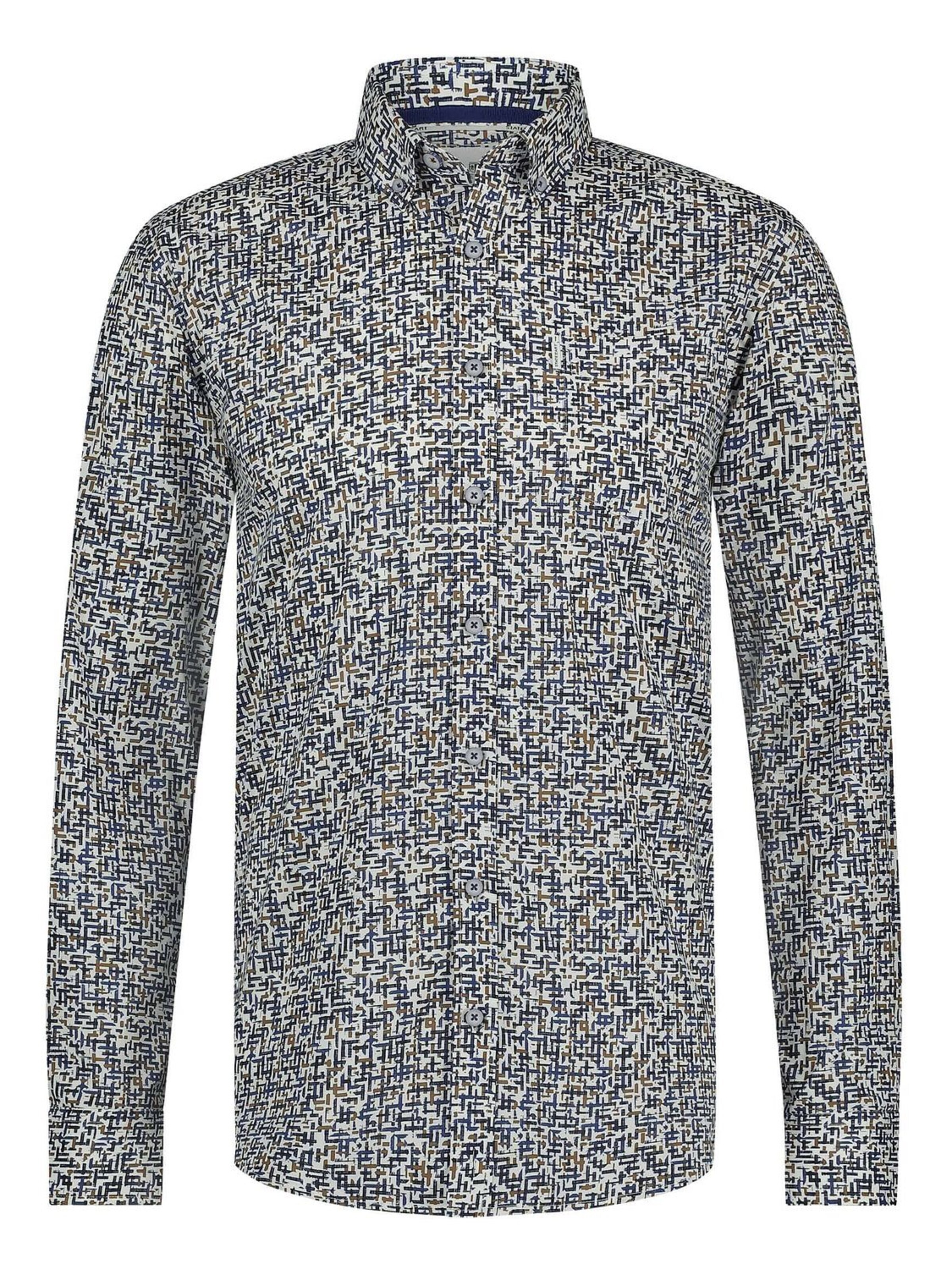 State of Art Regular fit Overhemd in Blauw: voorkant