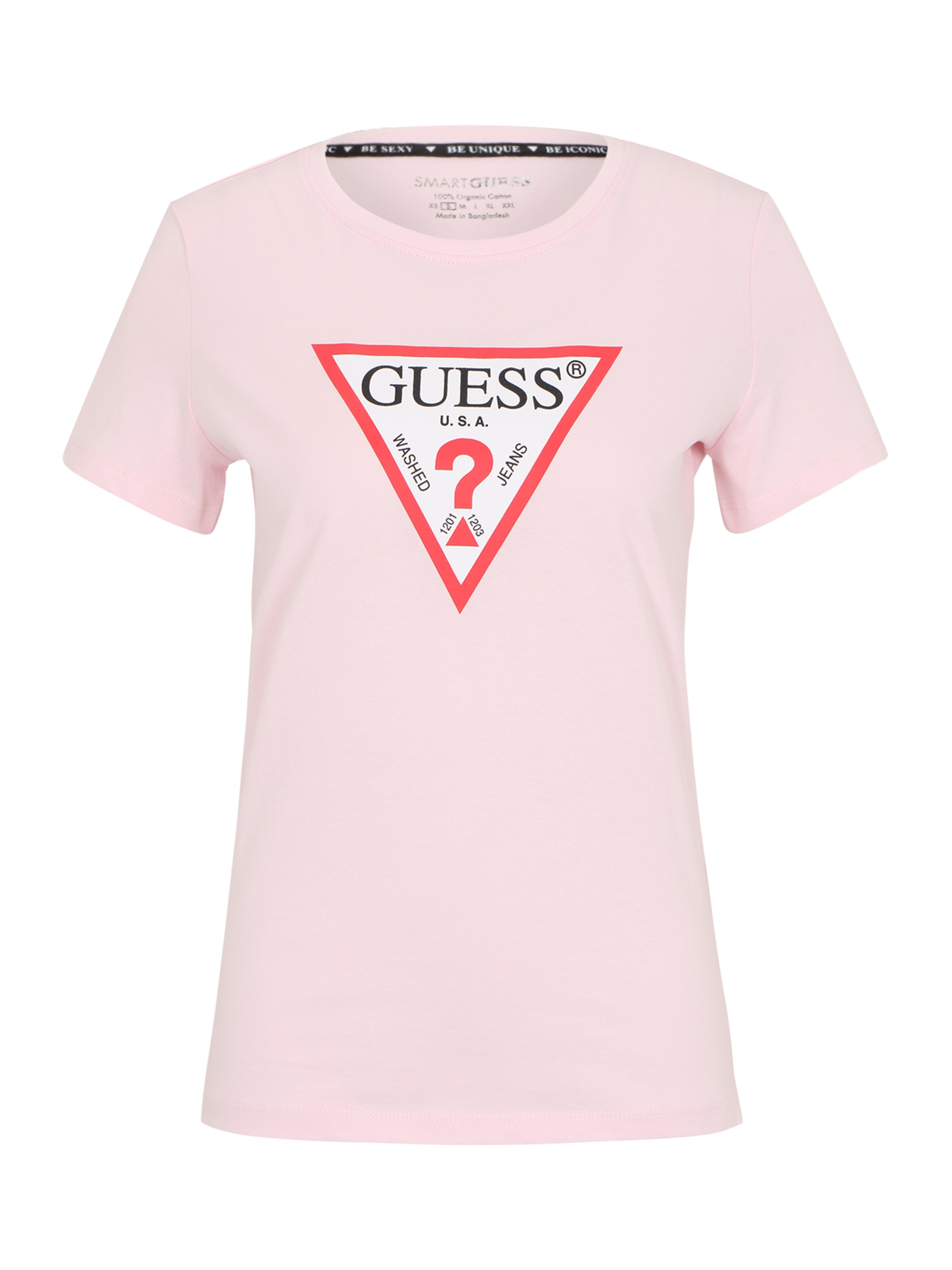 guess pink tee