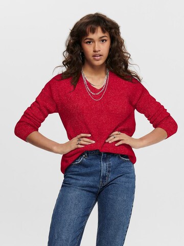 Pulover 'ONLCAMILLA' de la ONLY pe roșu: față