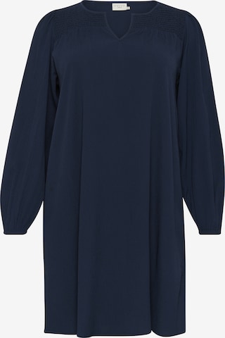 KAFFE CURVE Blousejurk 'Lunda' in Blauw: voorkant