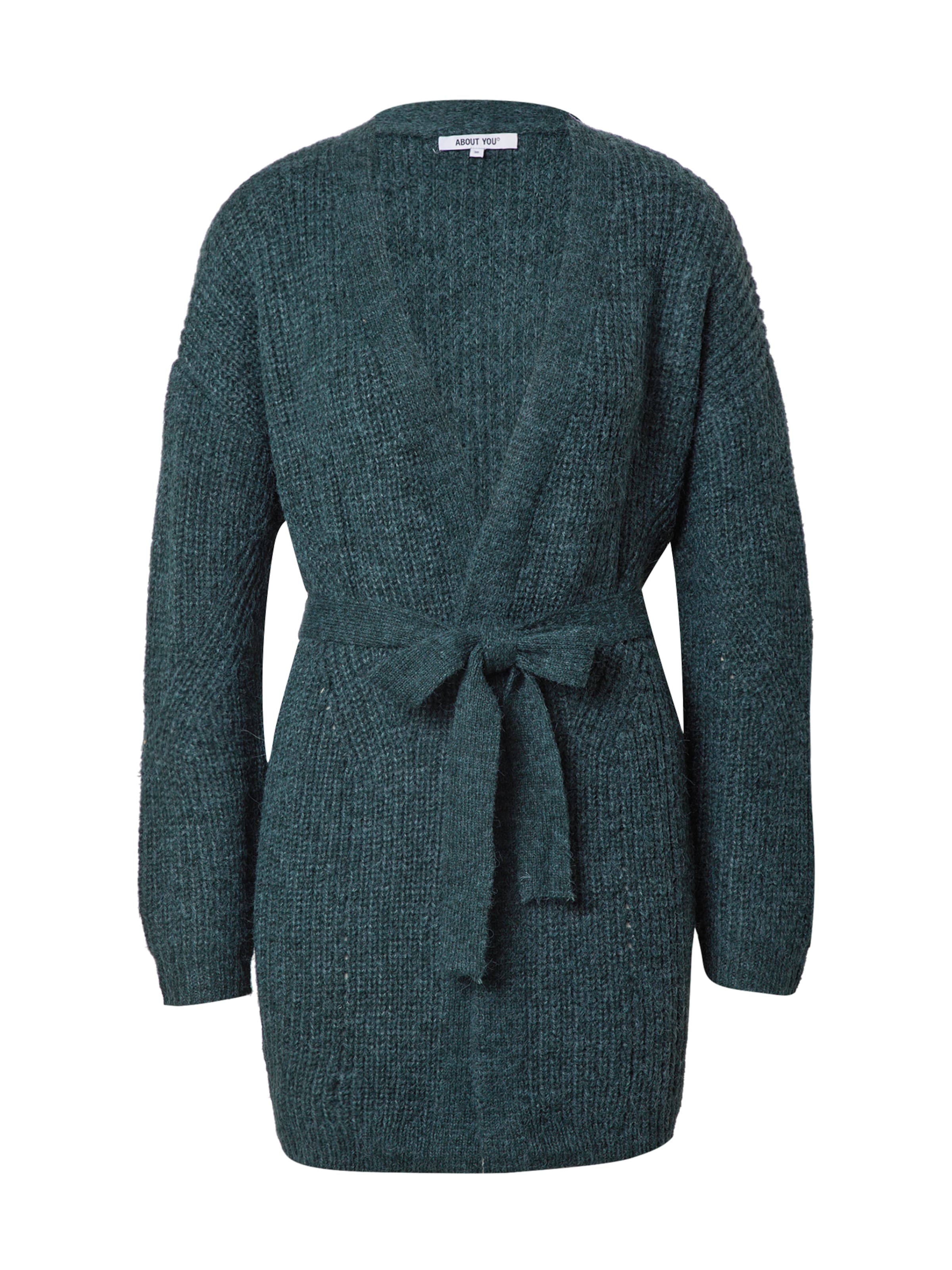 ABOUT YOU Knit Cardigan 'Aleana' in Green: front