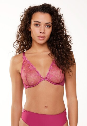 LingaDore Triangle Bra in Pink: front