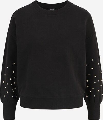 Only Petite Sweatshirt 'DINA' in de kleur Zwart / Parelwit, Productweergave