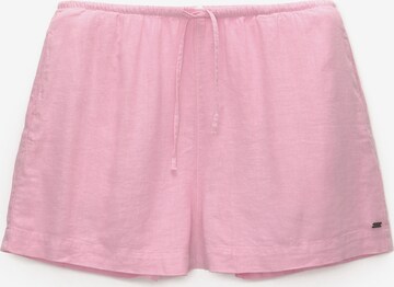 Pull&Bear Regular Pants in Pink: front