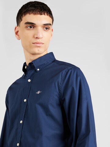 GANT Slim fit Overhemd in Blauw