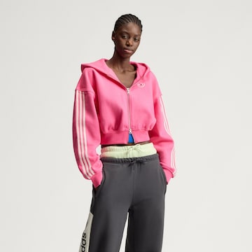 ADIDAS ORIGINALS - Sudadera con cremallera 'AdiSignature' en rosa: frente