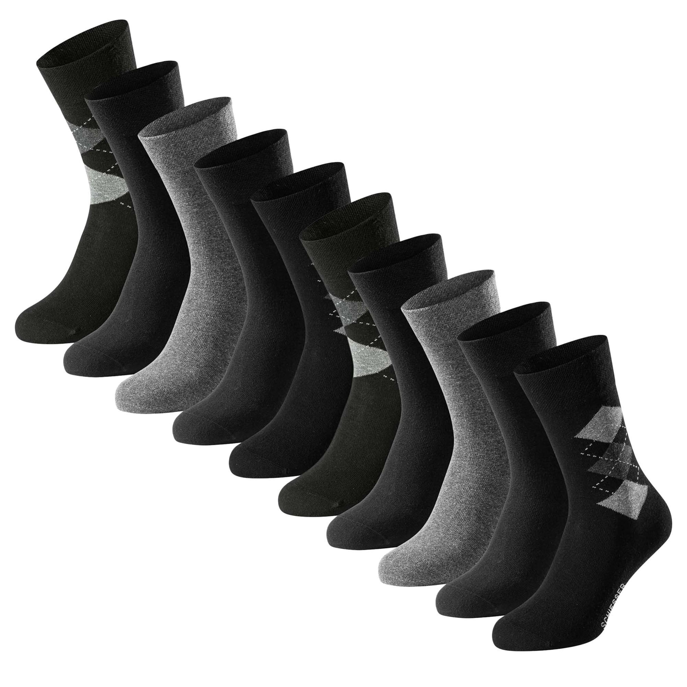 SCHIESSER Sokken in de kleur Grijs / Zwart, Productweergave