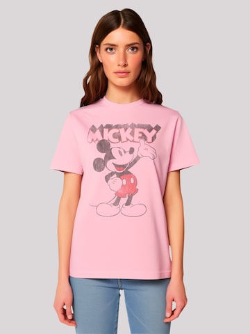 T-shirt 'Micky Maus Presents' F4NT4STIC en rose : devant