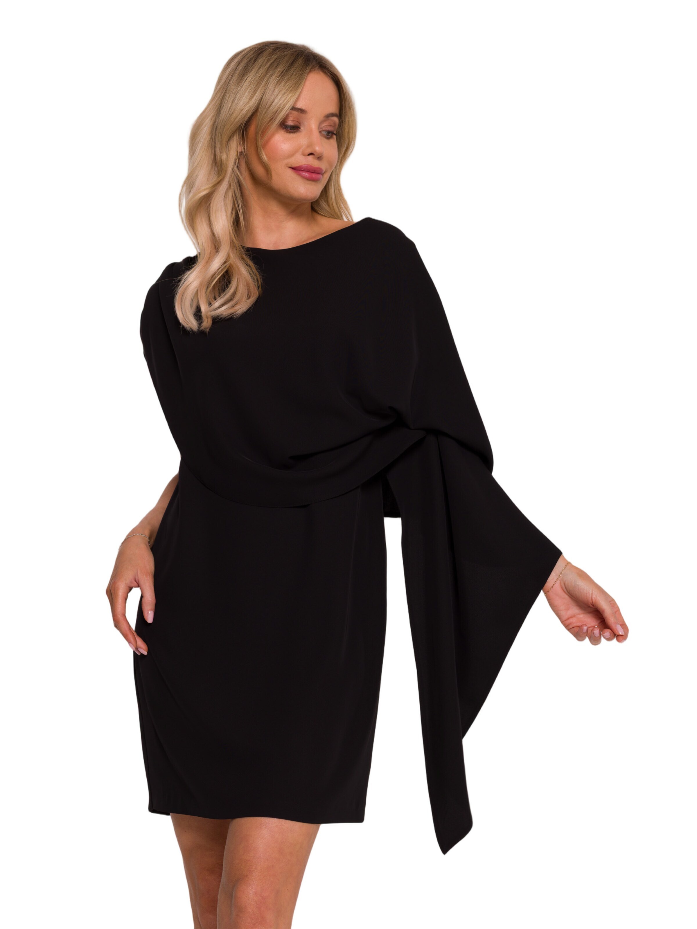 Rochie 'Sukienka z peleryną' de la Stylove pe negru