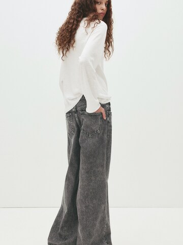 Wide leg Jeans de la Pull&Bear pe gri