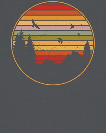 Watapparel Shirt ' Sunset Berge & Tannen ' in Grijs
